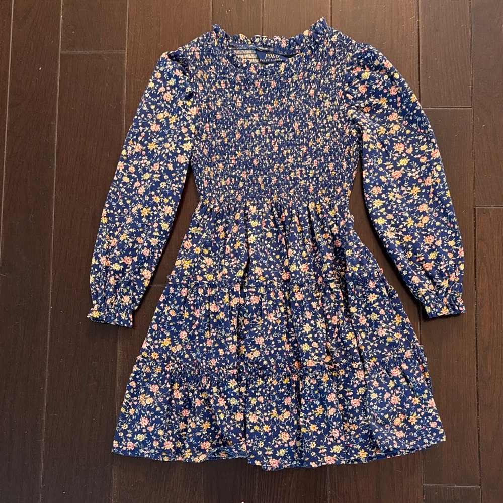 Ralph Lauren Navy Floral Kids Dress